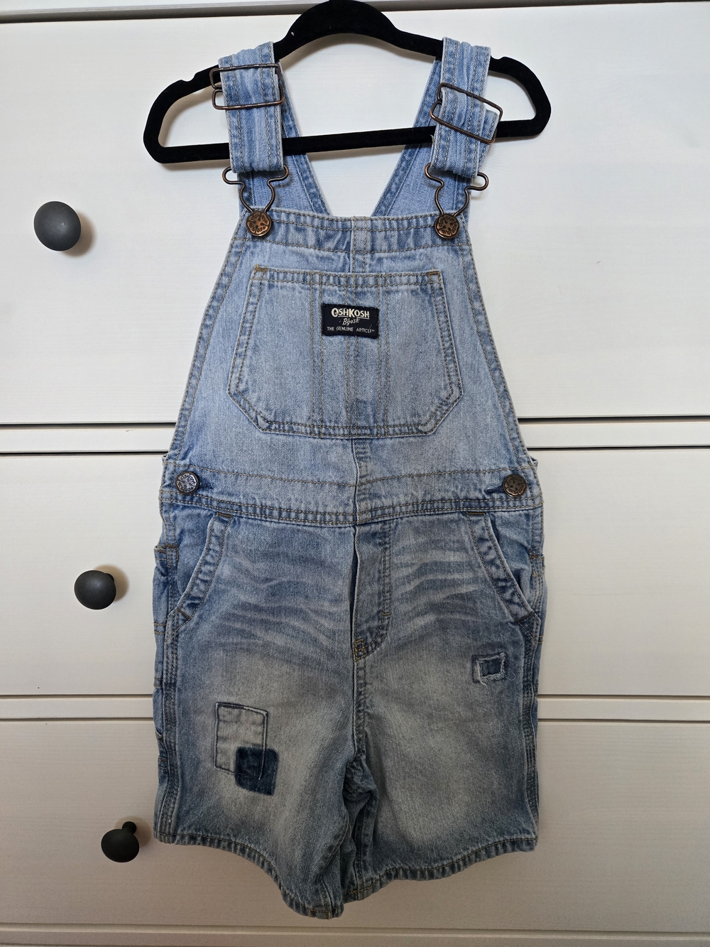 OshKosh B'gosh Light Blue Denim Short Overalls